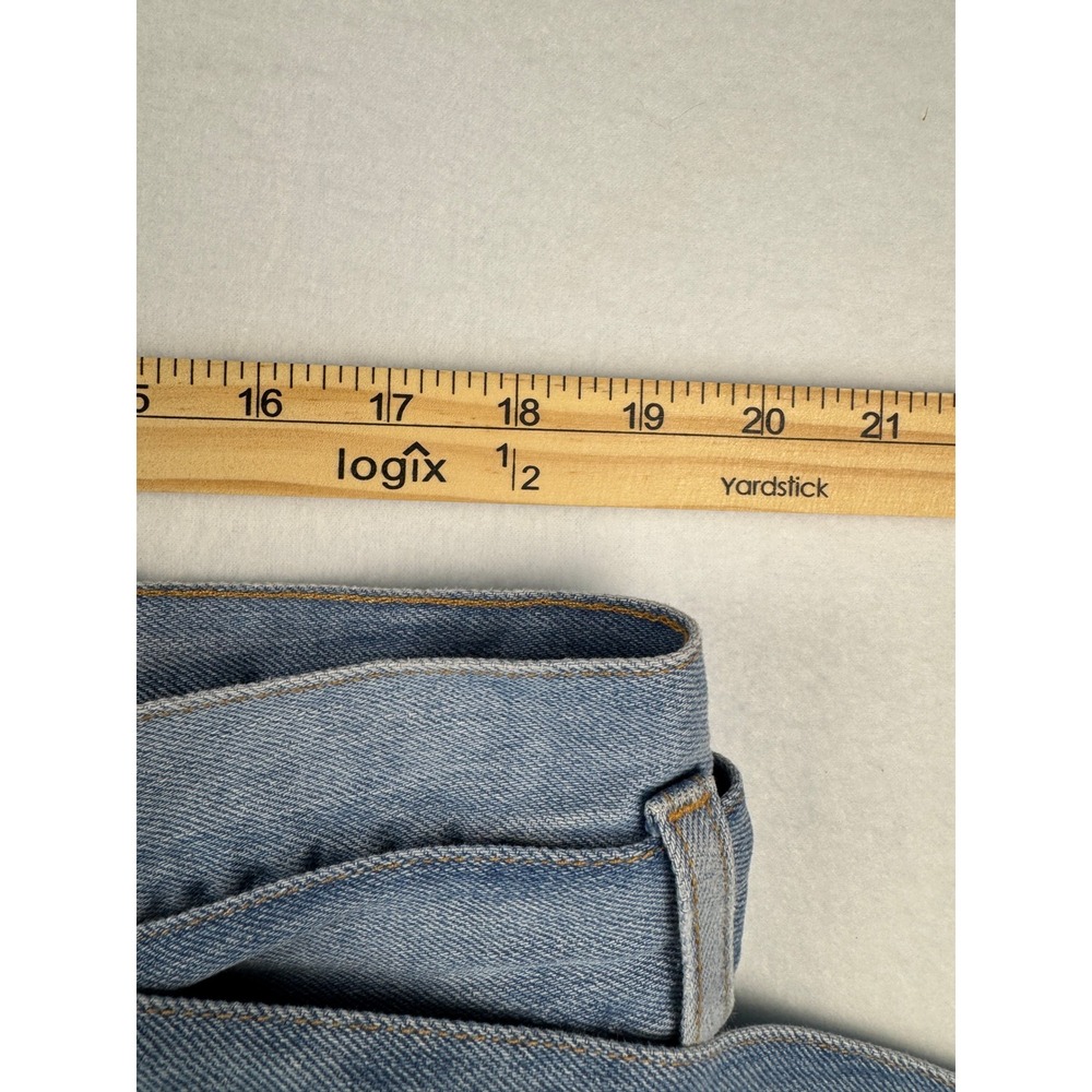 Polo Ralph Lauren Denim Mini Skirt Light Wash Belted Raw Hem Distressed Womens - Picture 5 of 15